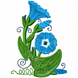 Flowers And Tree Embroidery Design 1 Flowers And Tree Embroidery Design 1